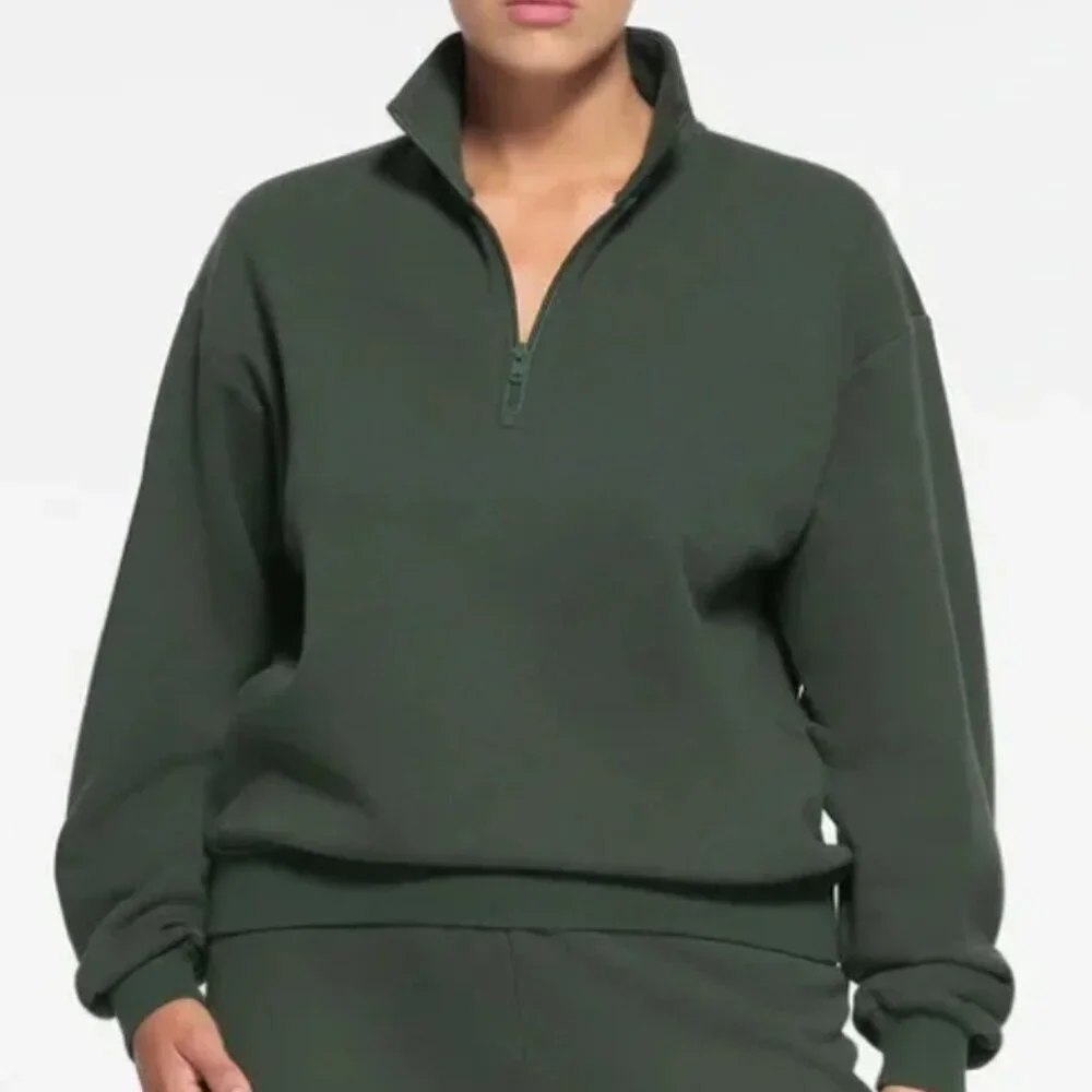 Skims Cotton Fleece Classic Quarter Zip - Picture 1 of 3